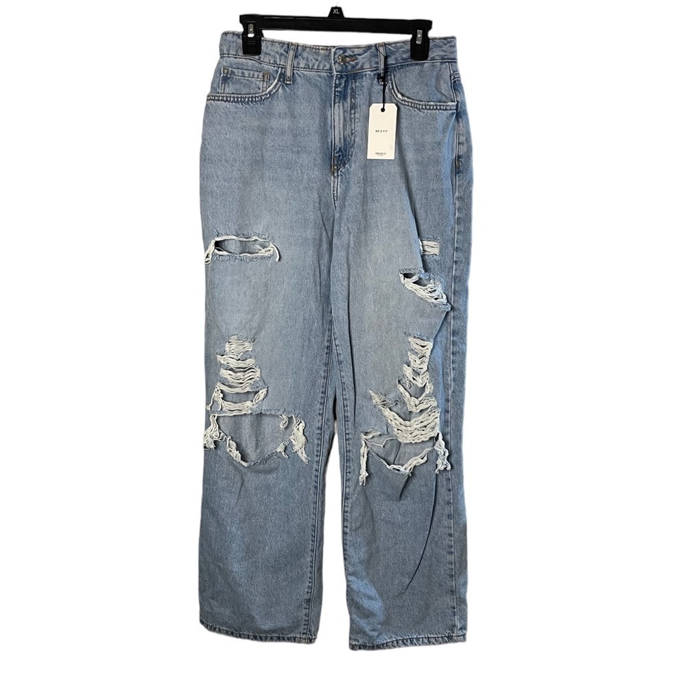 NWT Forever 21 Women’s 90’s Fit Loose Fit Relaxed Leg Distressed Jeans